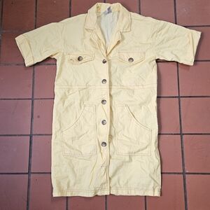 Yellow Button-Up Dress